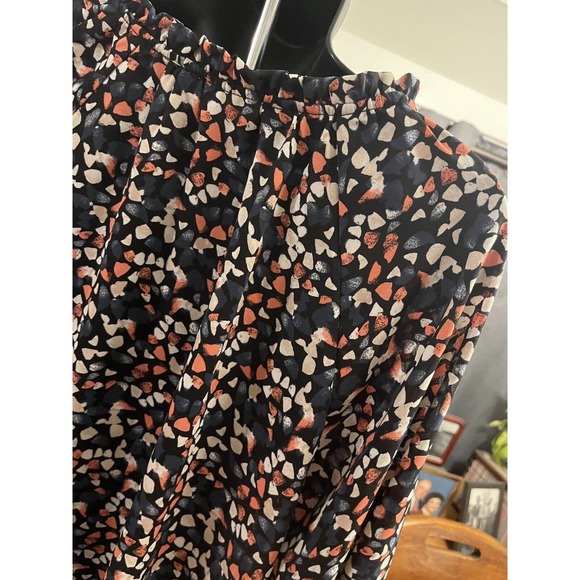 C&C CALIFORNIA Pink & Navy Speckled Peasant Boho V Neck Blouse Top Size XL EUC - Picture 4 of 10